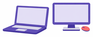 ノートPCとモニターのイラスト
